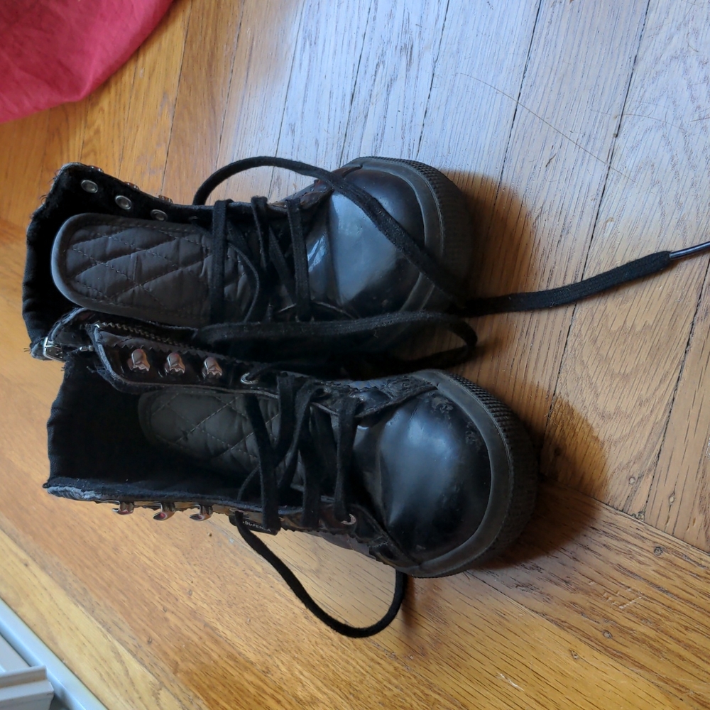Superga Black Hi Top Sneakers Size 11 Euro size 28